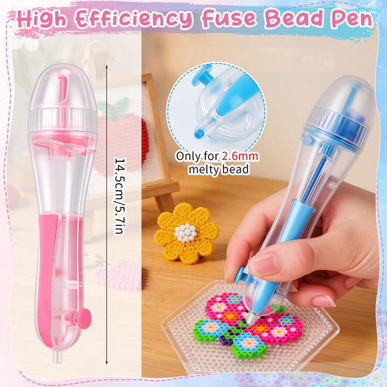 Myfivo fuse beads pen - time saving design with non-slip grip and high capacity chamber