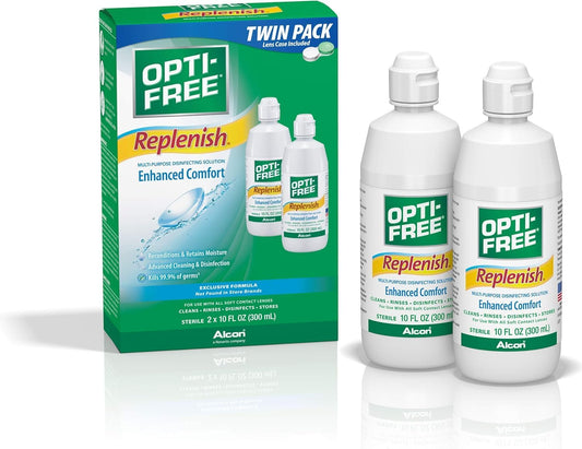 Contact lens cleaner — Multi purpose disinfecting solution with lens, 20 fl oz