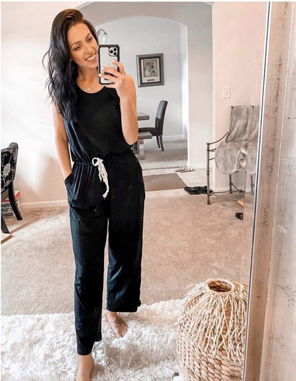 One piece outfit — Summer casual sleeveless tank romper by PRETTYGARDEN