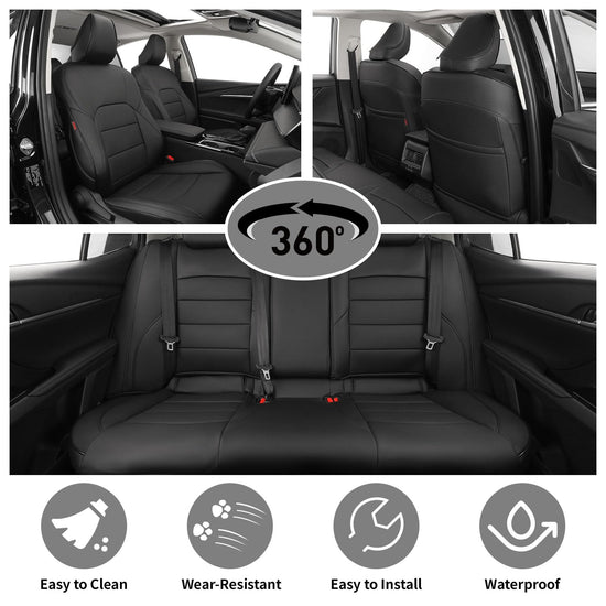 EKR CX-30 seat covers — custom fit faux leather full set in black for 2020-2025 models