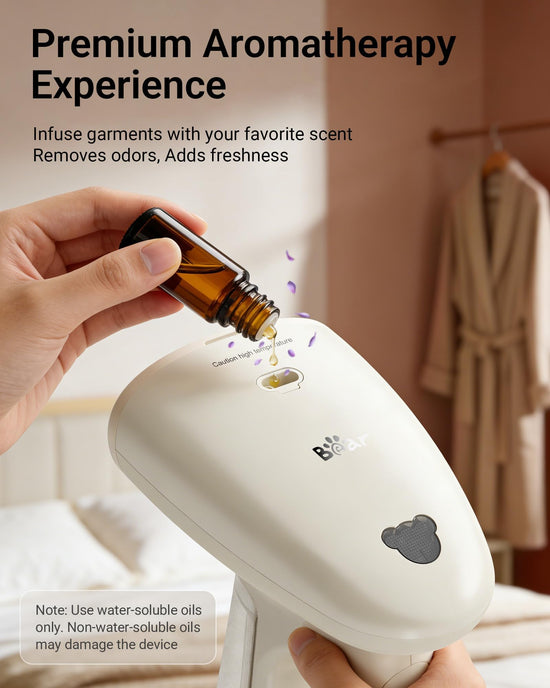 Bear steamer handheld garment steamer with auto-off and fast heat-up feature 230ml tank 1300w power for home and travel