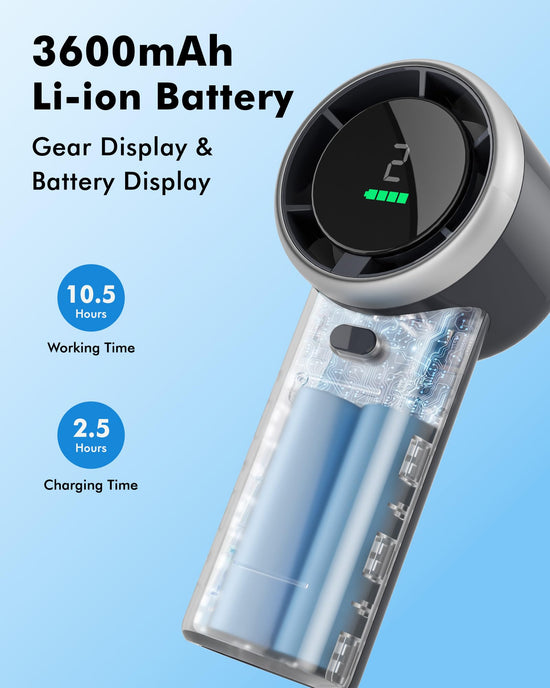 WHATOOK electric fan — portable mini fan with 10 hours battery life and USB rechargeability