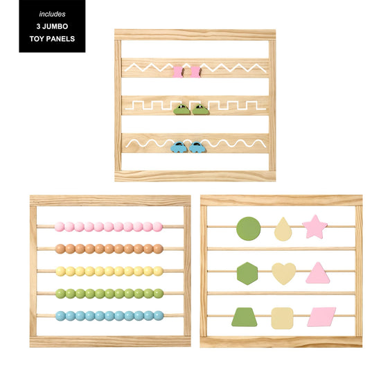 ZETY playard — foldable design with door panel and built-in toys, CPC certified and SGS tested