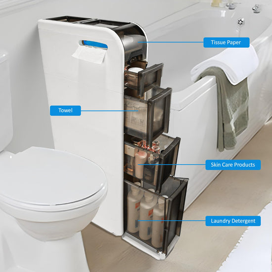 BAISRGS bathroom cabinet — mobile design for small spaces and no installation needed