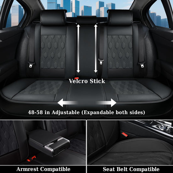 Coverado car seat cover — premium nappa leather with embossed pattern