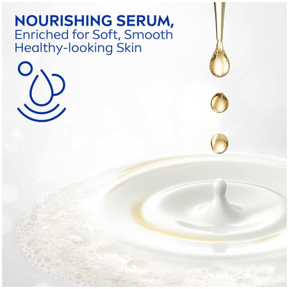 NIVEA body wash with cocoa and shea butter, enriched with provitamin B5 and vitamin E, 20 fl oz bottle