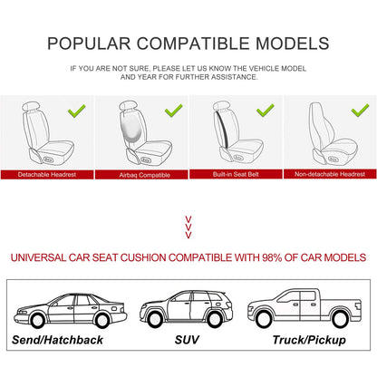 BOPUOVRE vehicle seat cover — PU leather with anti-slip design and storage pocket