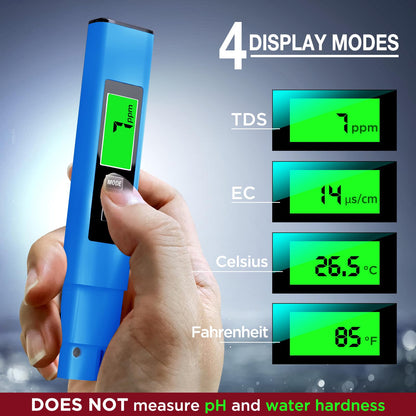 Lab supply — 4 in 1 TDS meter with temperature measurement and high accuracy 0-9990 ppm
