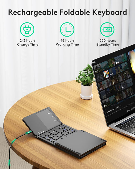 Samsers folding Bluetooth keyboard - compact design and portability