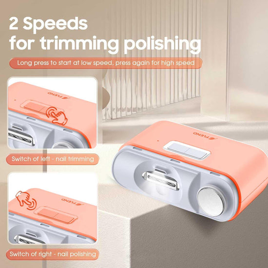 Electric nail clipper — 2 in-1 automatic trimmer and polisher with light