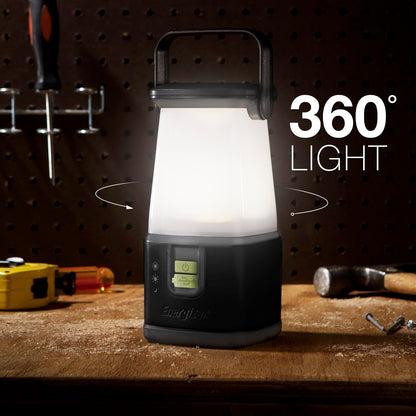 ENERGIZER electric lantern — WeatherReady, IPX4 water resistant and ultra bright battery powered light for camping and emergencies.