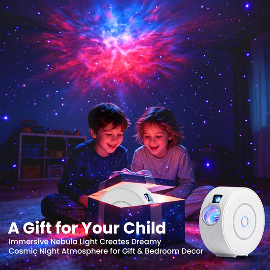 Galaxy Projector for Bedroom Ceiling, （Blue Star） Decorative Lighting Projectors with APP & Voice Control, Compatible with Alexa, HD Night Sky Light for Kids Room, Gaming & Home Decor, White