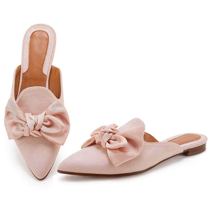 Rilista mules for women - comfortable pointed toe slip on loafers and flats