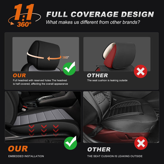 Vehicle seat cover — Faux leather waterproof set for Honda CRV 2017-2022