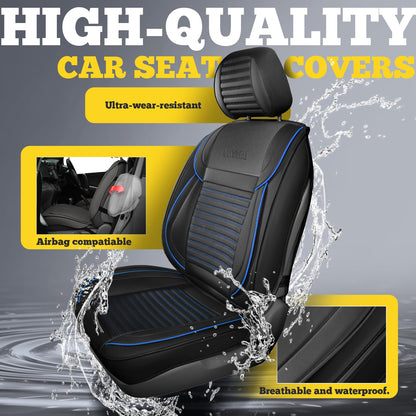 LINGVIDO vehicle seat cover — Faux Nappa leather and waterproof design for 5 seats
