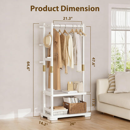 Solid Wood Clothes Rack