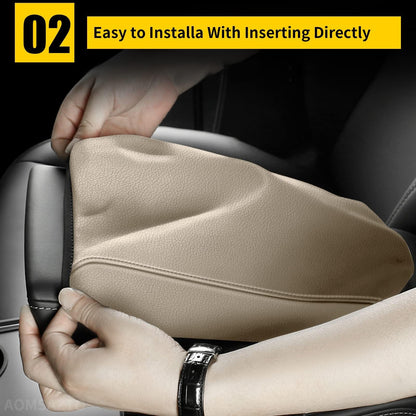 AOMSAZTO Center Console Armrest Cover Lid for 2011-2015 Jeep Compass, Beige