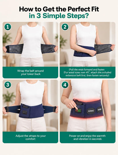 Red Light Belt for Body, Infrared Light Pad for Back, 660nm & 850nm