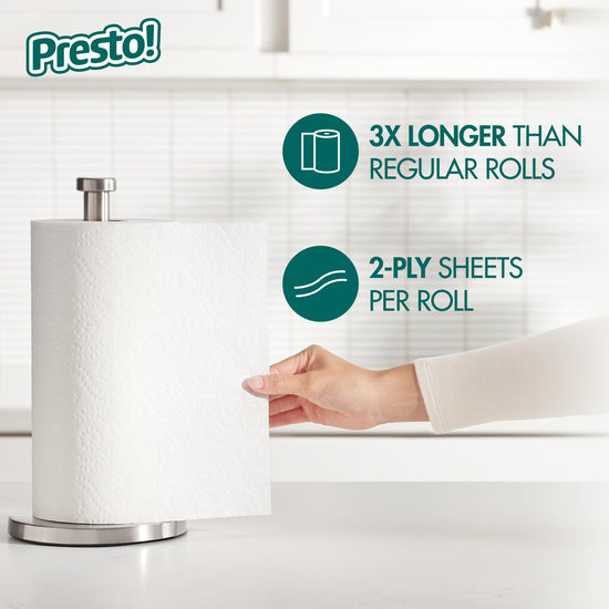 Paper towel — Ultra-strong premium, flex-a-size, 158 sheets, 12 rolls, white