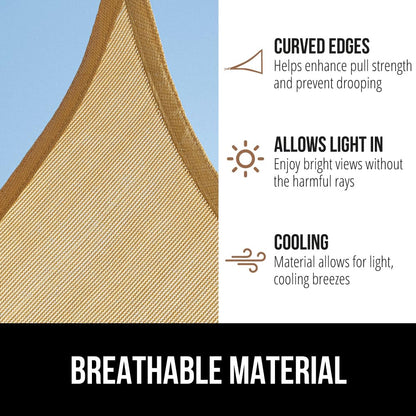 Shade sail — Heavy duty UV protection and breathable design by Gorilla Grip