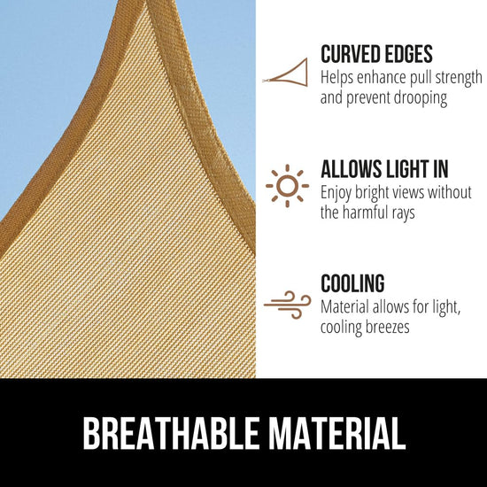 Shade sail — Heavy duty UV protection and breathable design by Gorilla Grip