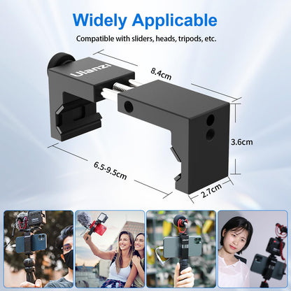 Camera support — ULANZI ST-02S aluminum phone tripod mount with cold shoe mount