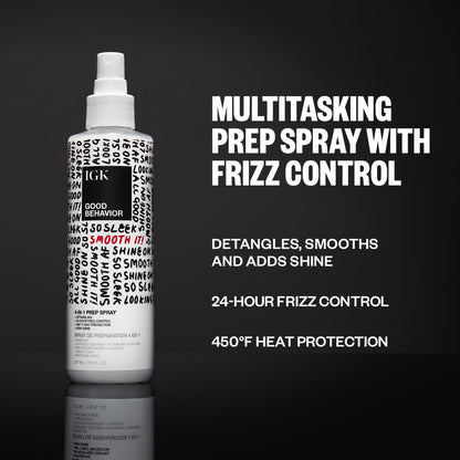 IGK good behavior 4-in-1 prep spray — leave in, detangle, heat protectant