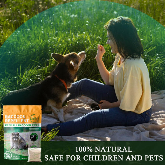 Natural raccoon repellent granules — eco-friendly and non-toxic formula with oils