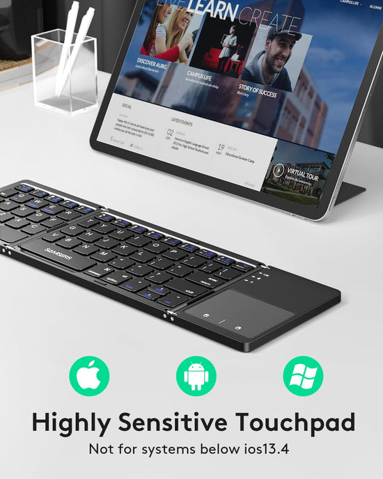 Samsers folding Bluetooth keyboard - compact design and portability