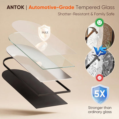 Antok arched floor mirror — aluminum frame, free standing or wall mount