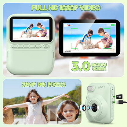 Camera film — Instant print digital video camera for kids 4 to 10 years old