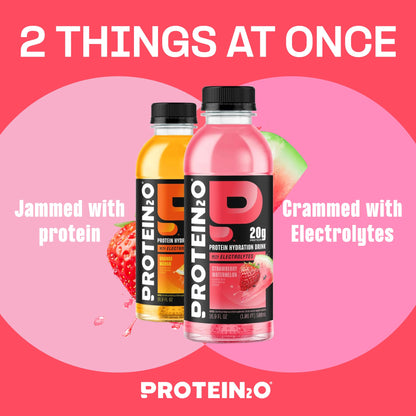 Protein2o protein drink — Liquid clear whey protein isolate with electrolytes, 20g protein, vitamins B5, B6, post-workout recovery
