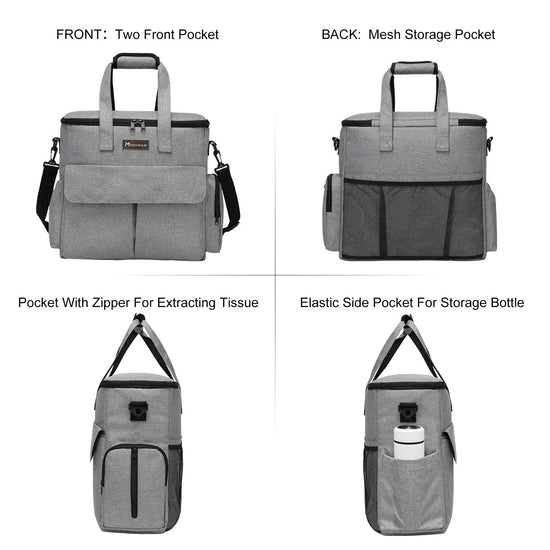 Modoker dog travel bag - airline approved tote organizer with multi-function pockets