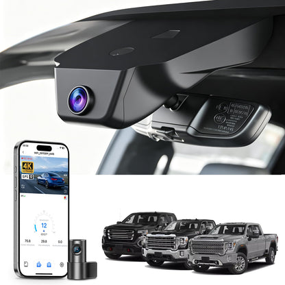 Mangoal onboard camera — custom fit for GMC Sierra 1500 2022-2026 with GPS and 128GB card