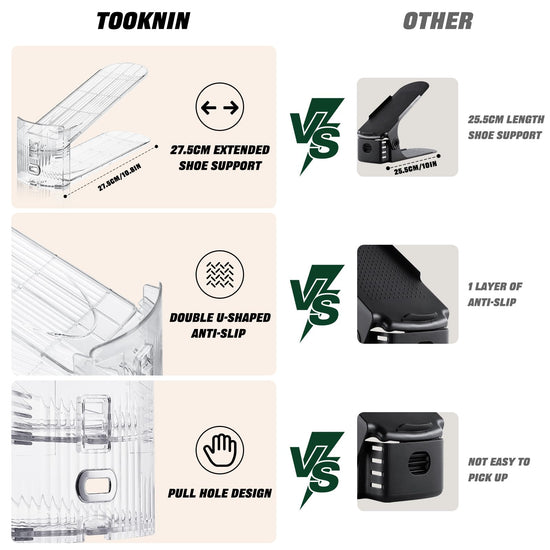 ITEM_STAND — Tooknin shoe slots organizer for closet space saving storage solution.