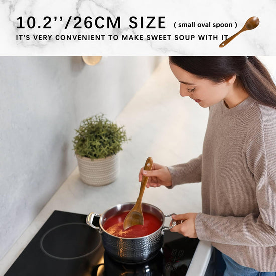 Hefild wooden cooking spoons — nonstick acacia utensil set for everyday tasks