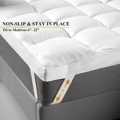 Plush mattress cover — Extra thick and breathable for comfort and support