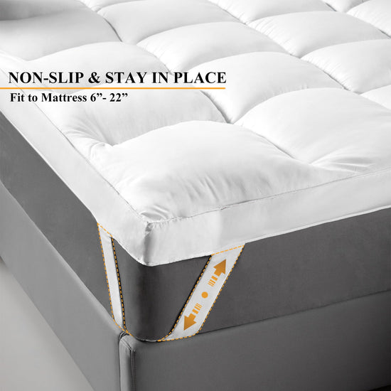 Plush mattress cover — Extra thick and breathable for comfort and support