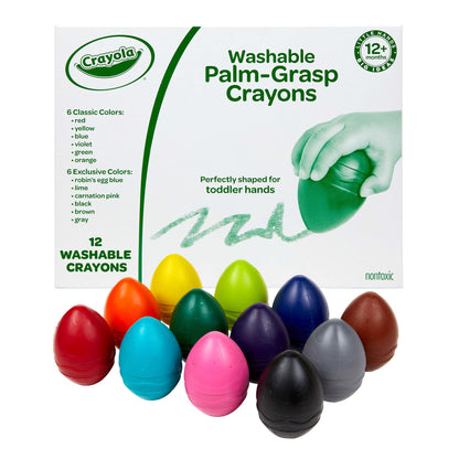 Crayola egg crayons — large size for toddlers and young children, 12 count