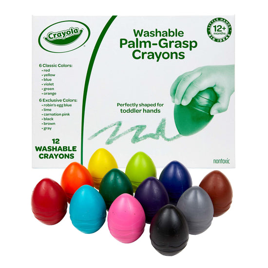 Crayola egg crayons — large size for toddlers and young children, 12 count