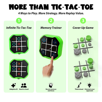 GiiKER Tic Tac Toe Bolt Game — 3-in-1 handheld travel game for kids and adults