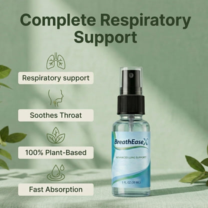 BreathEaseX Lung Spray, Natural Herbal Lung Care Supplement