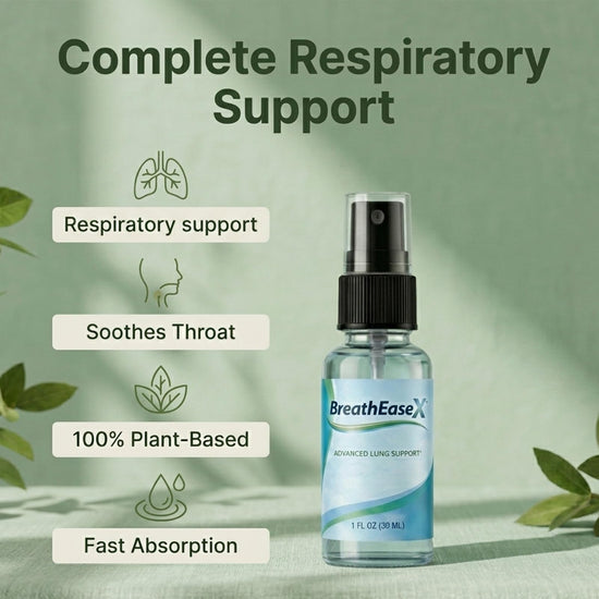 BreathEaseX Lung Spray, Natural Herbal Lung Care Supplement