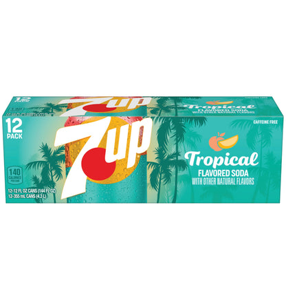 7UP Tropical soda - Tropical flavor in 12 pack cans7UP Tropical soda - Tropical flavor in 12 pack cans