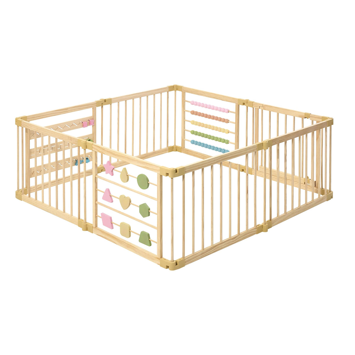 ZETY playard — foldable design with door panel and built-in toys, CPC certified and SGS tested