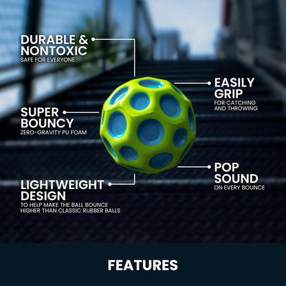 Recreation ball — Waboba moon ball with gradient design for extreme bounce and fun