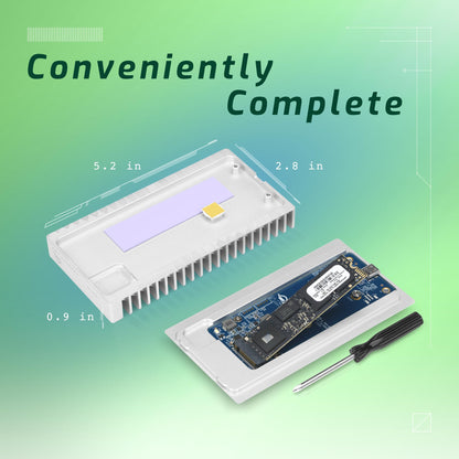 OWC Express 1M2 NVMe Thunderbolt SSD enclosure - portable with aluminum heat sink