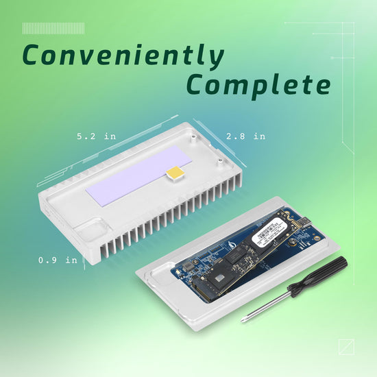 OWC Express 1M2 NVMe Thunderbolt SSD enclosure - portable with aluminum heat sink