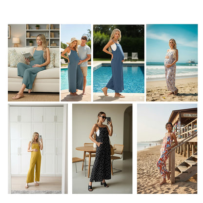 Lepunuo one piece outfit with pockets and wide leg design