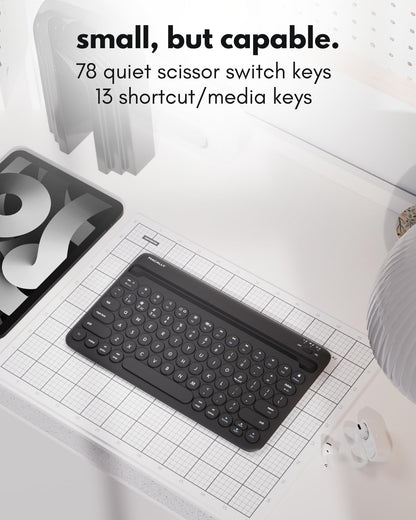 Macally Bluetooth keyboard — Universal multi-device compatibility with stand